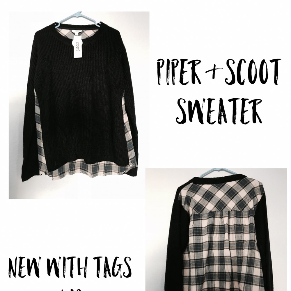 Black Flannel Sweater